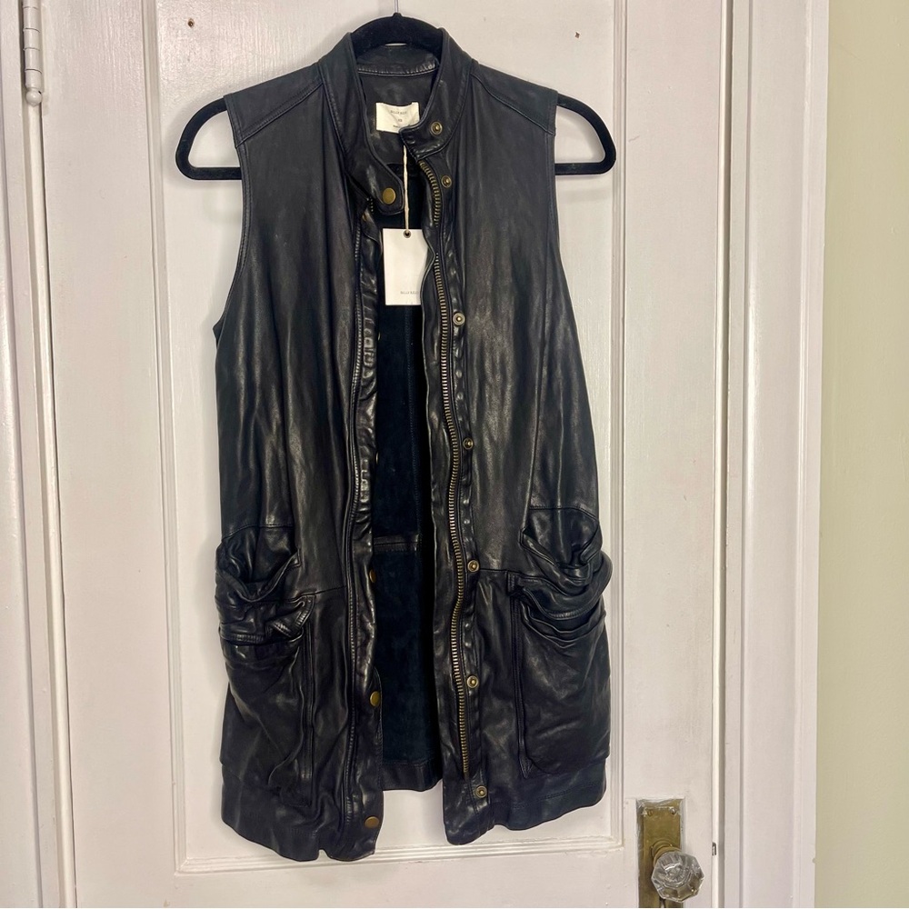 Billy Reid leather vest NWT